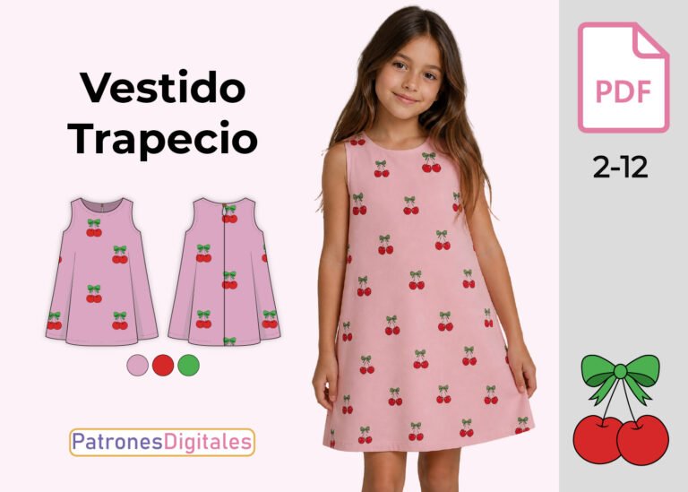 miniatura vestido trapecio