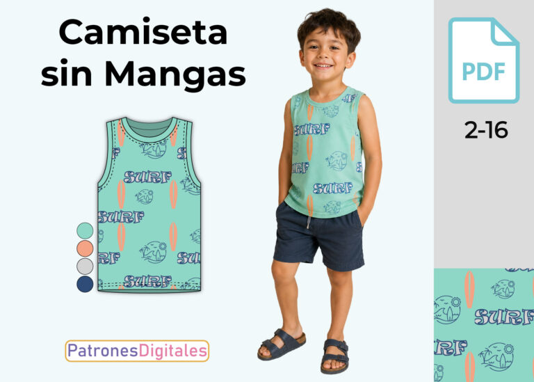miniatura camiseta sin mangas niño