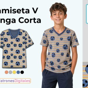 miniatura camiseta manga corta v niño