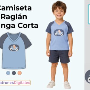 miniatura camiseta raglán manga corta niño