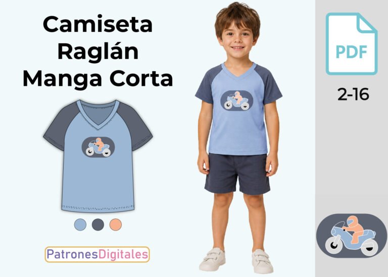 miniatura camiseta raglán manga corta niño