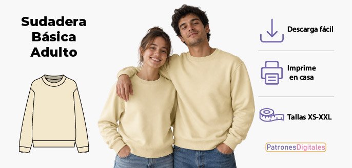 cabecera sudadera básica cuello redondo