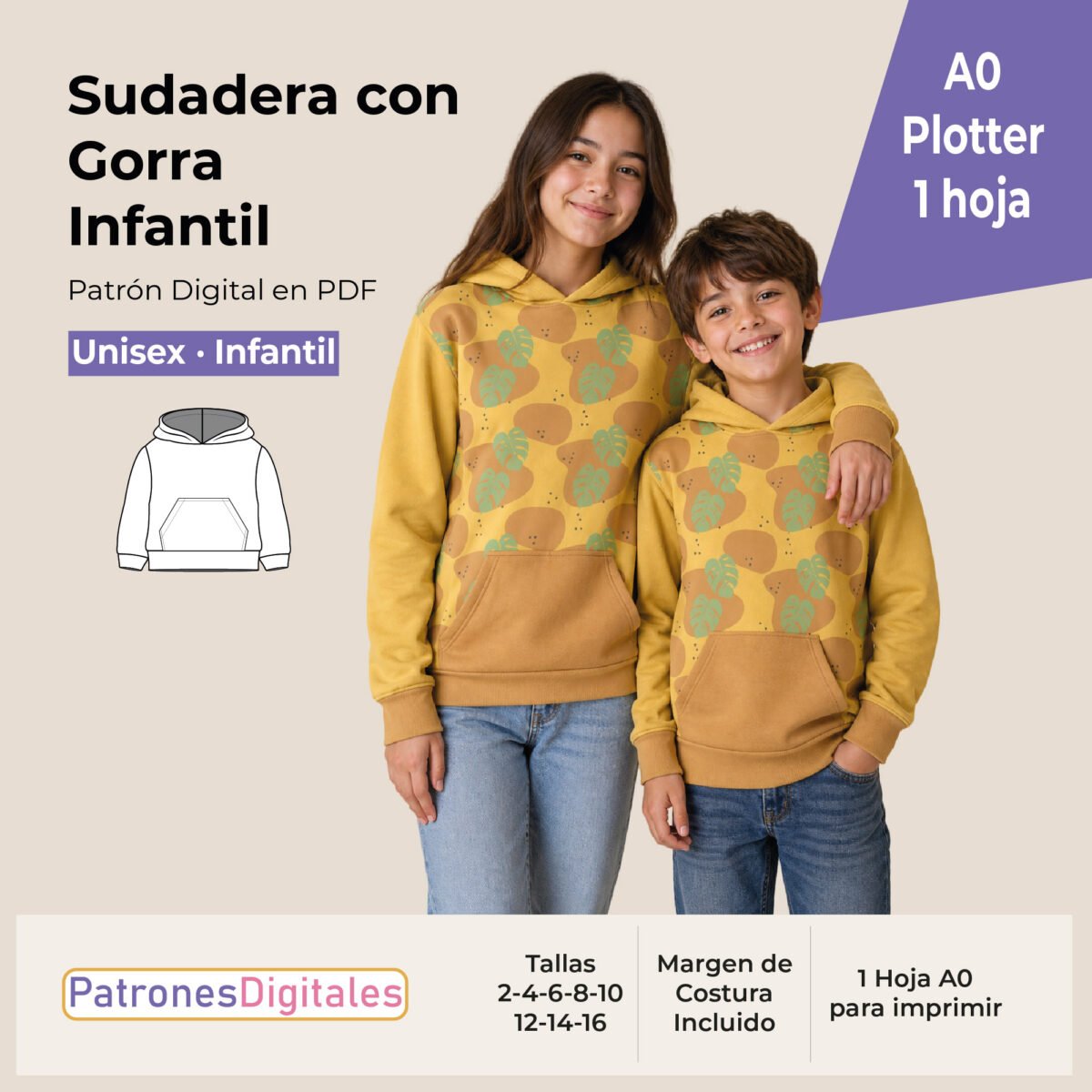tienda 1 sudadera con Gorra infantil
