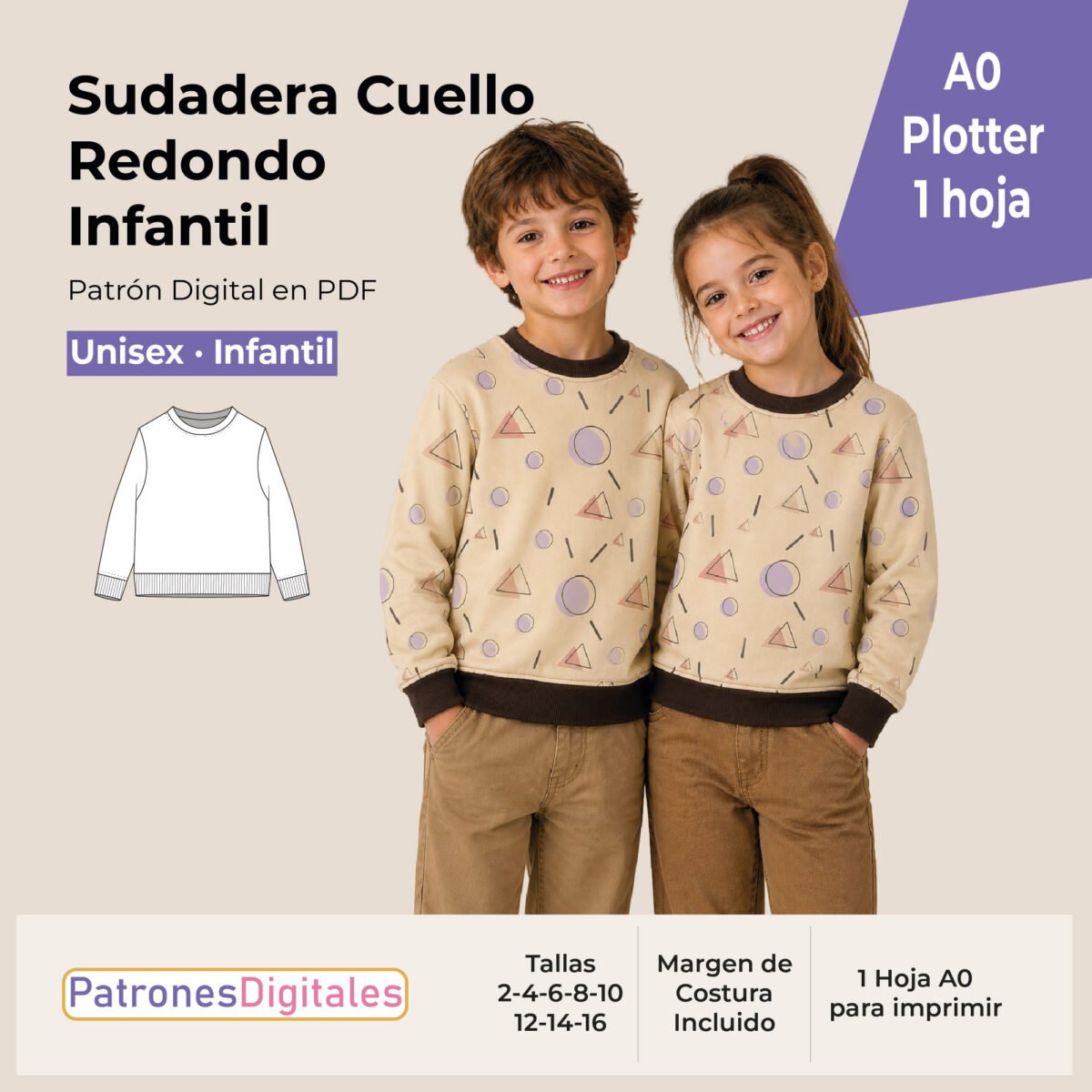 tienda 1 sudadera básica infantil