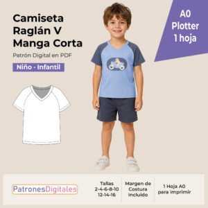 tienda 1 camiseta raglán v manga corta niño