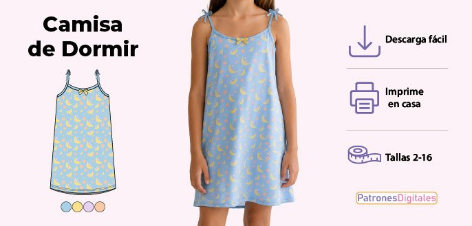 cabecera camisa de dormir niña