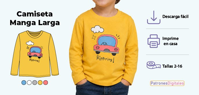 cabecera camiseta manga larga niño