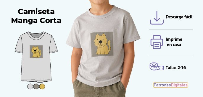 cabecera camiseta manga corta niño