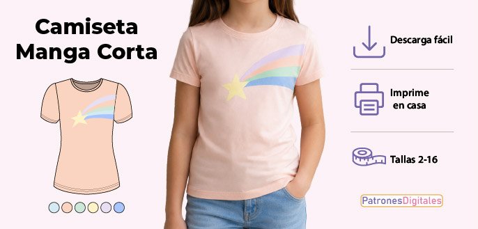 cabecera camiseta manga corta niña