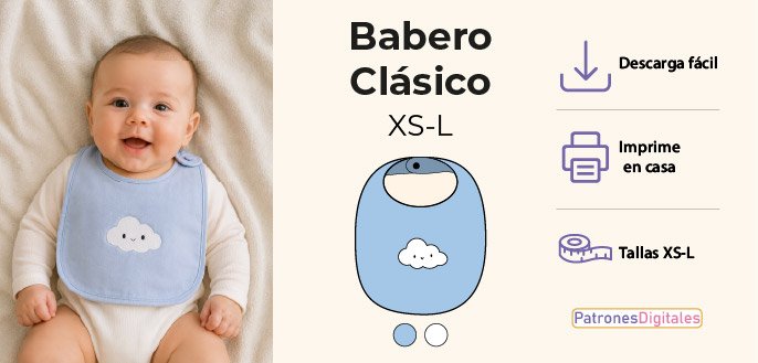 cabecera babero clásico bebé