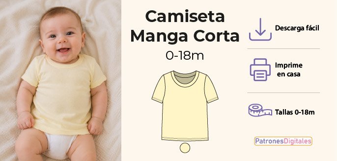 cabecera camiseta manga corta bebé