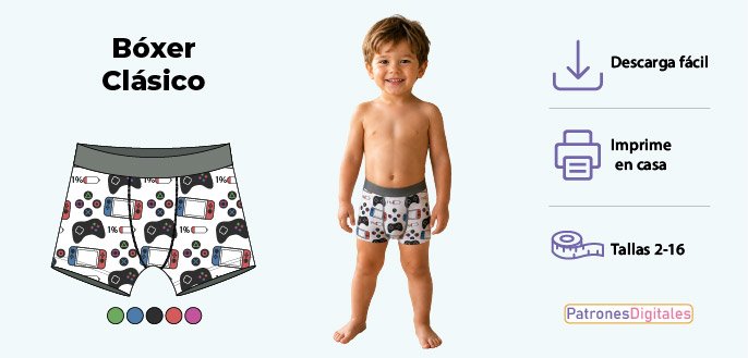 cabecera bóxer clásico niño