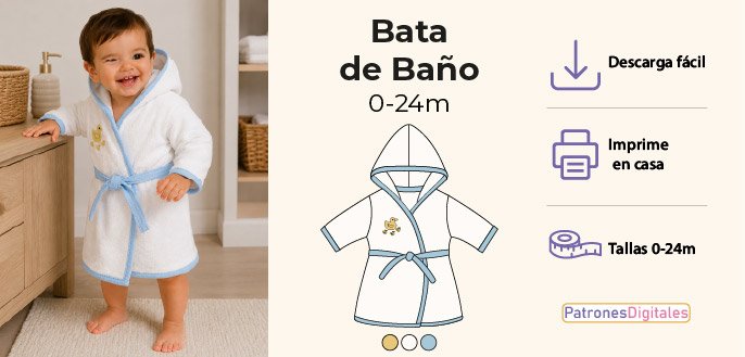 cabecera bata de baño bebé