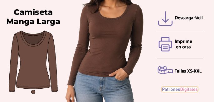 cabecera camiseta manga larga mujer