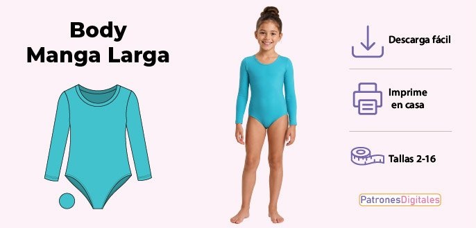 cabecera body manga larga niña