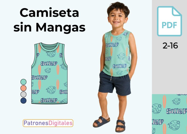 miniatura camiseta sin mangas niño