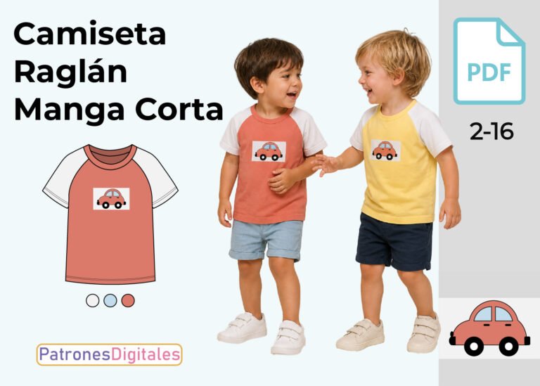 miniatura camiseta raglán manga corta niño