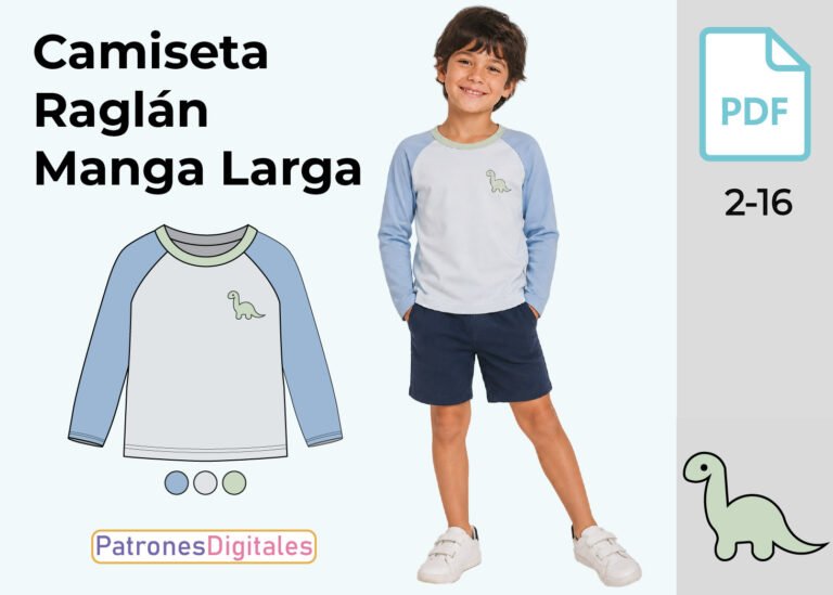 miniatura camiseta raglán manga larga niño