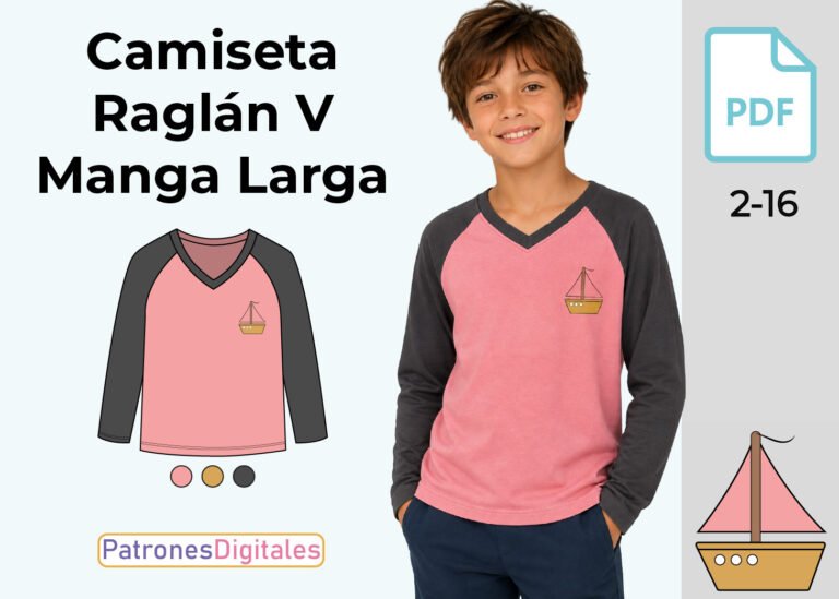 Miniatura Camiseta Raglán v manga larga niño
