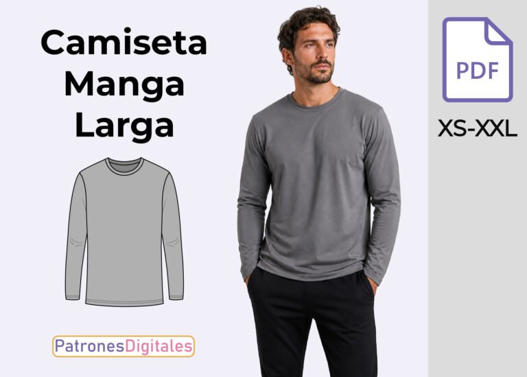 miniatura camiseta manga larga hombre