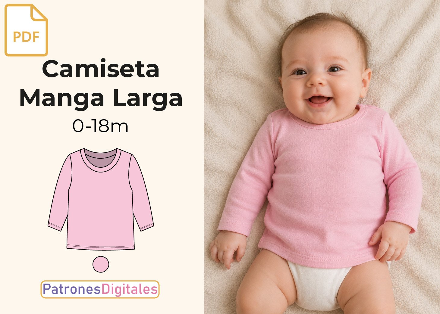 Camiseta Manga Larga Bebé