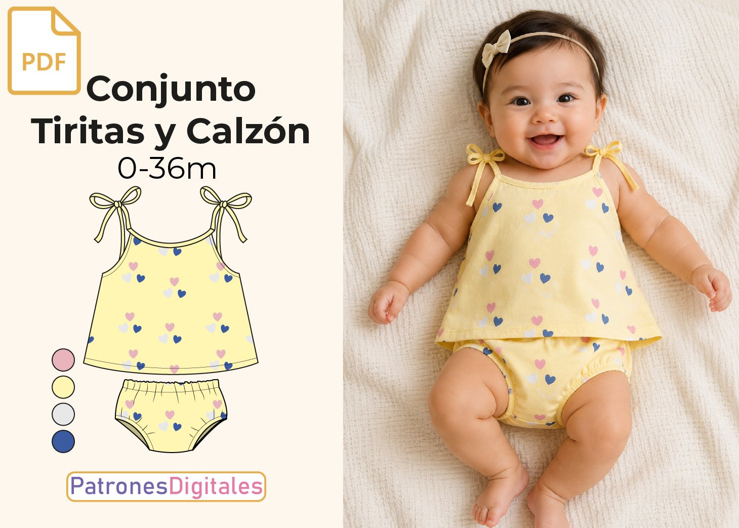 Conjunto Tiritas y Calzón Bebé