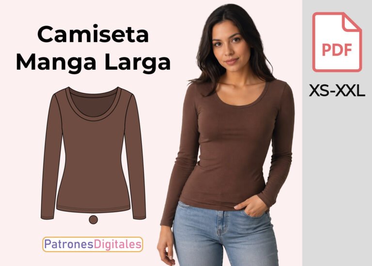 miniatura camiseta manga larga mujer