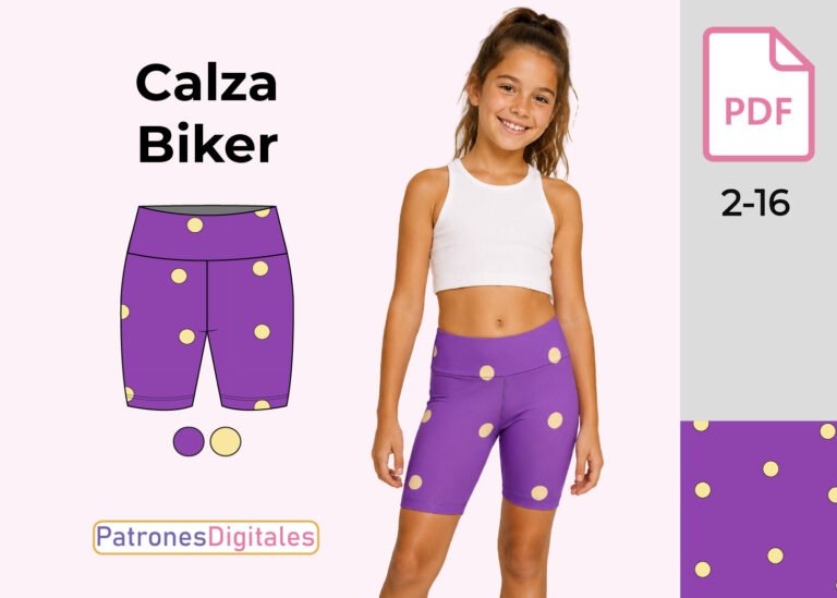miniatura calza biker niña