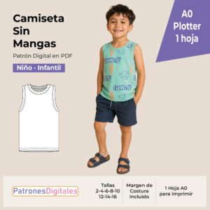 tienda 1 camiseta sin mangas niño
