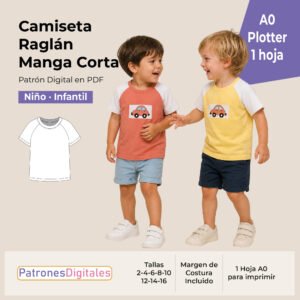 tienda 1 camiseta raglán manga corta niño