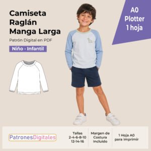 tienda 1 camiseta raglán manga larga niño