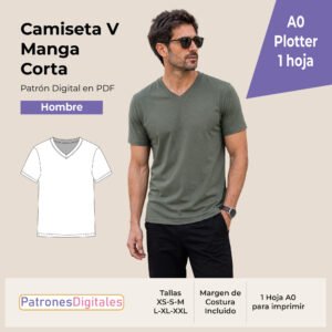 tienda 1 camiseta v manga corta hombre