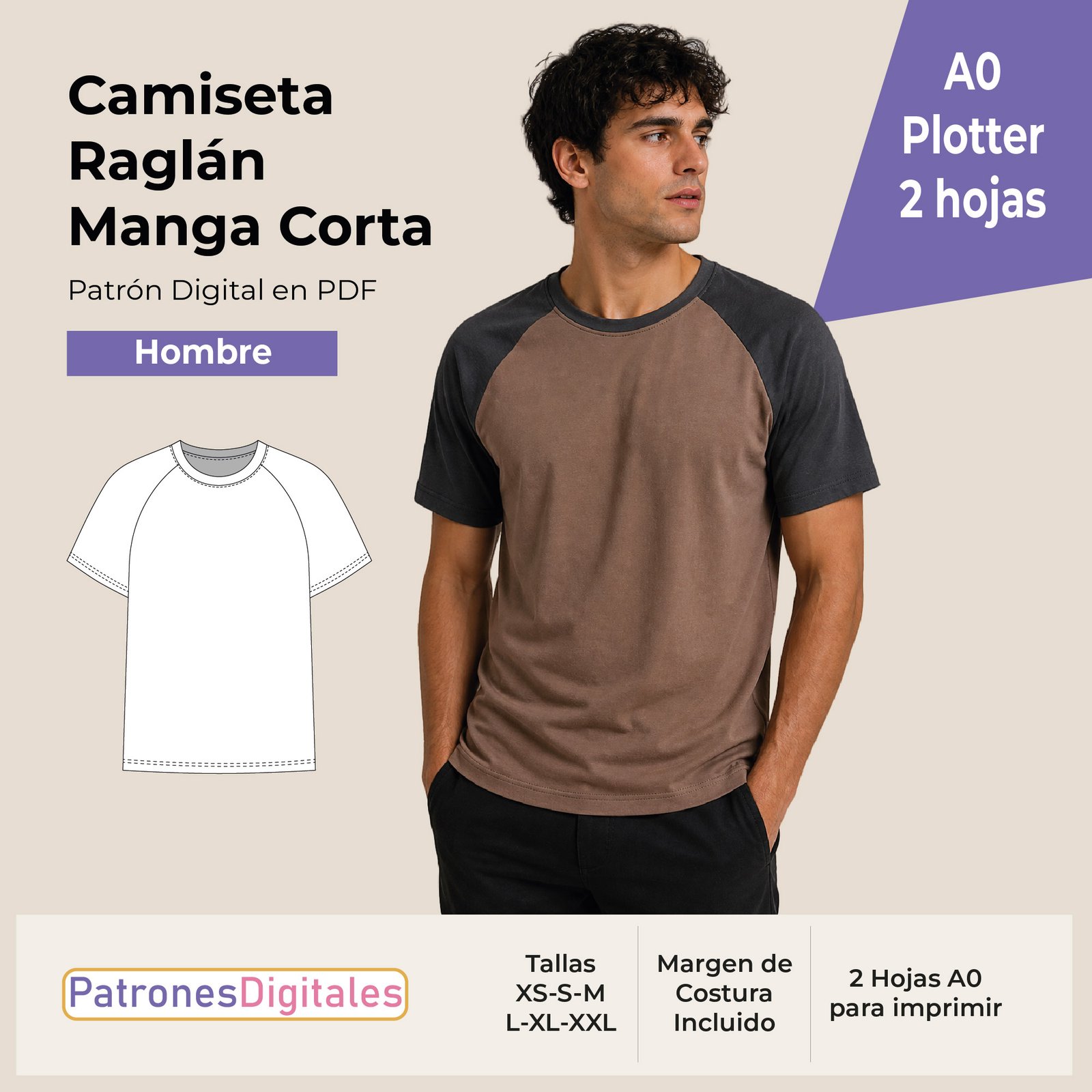tienda 1 camiseta raglán manga corta