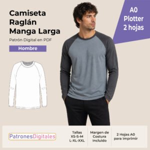 tienda 1 camiseta raglán manga larga hombre