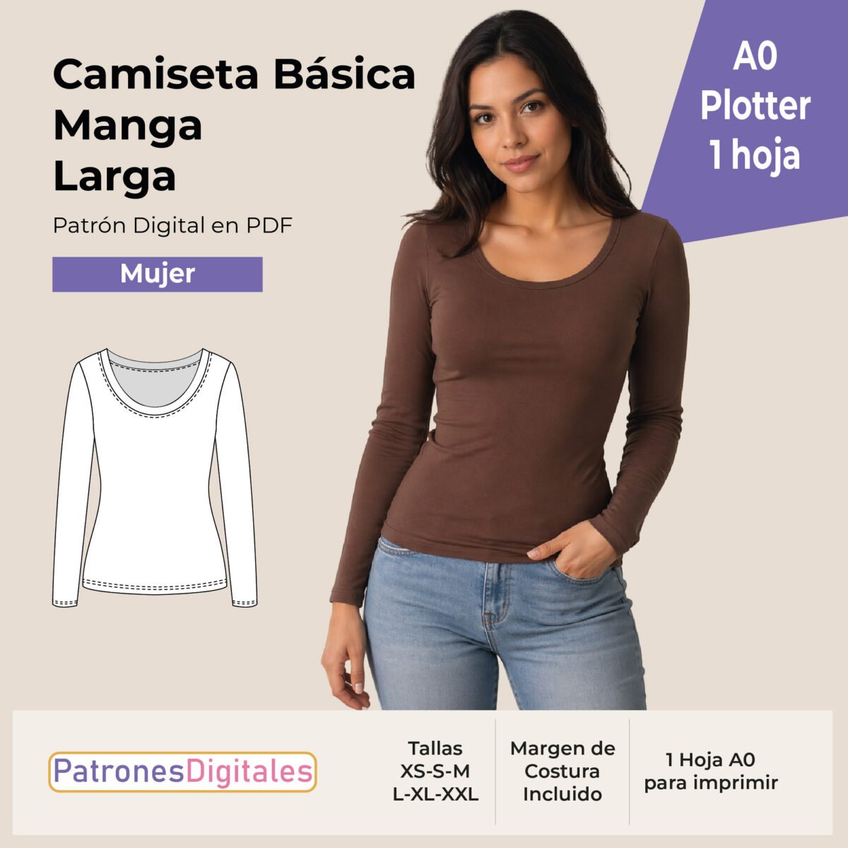 tienda 1 camiseta manga larga mujer
