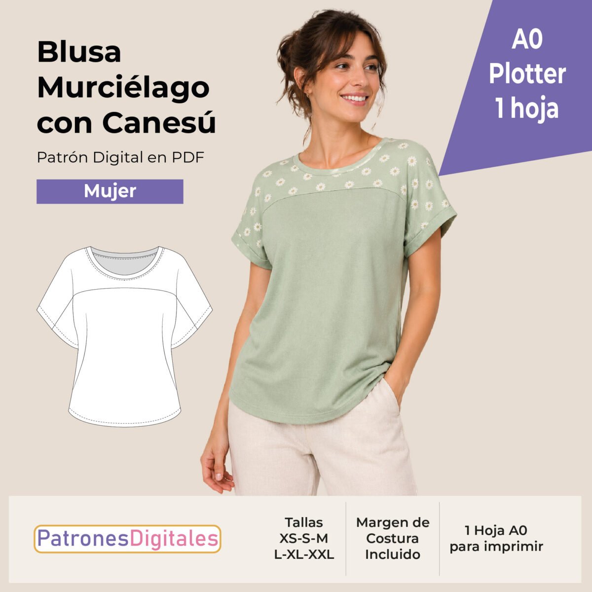 tienda 1 blusa manga murciélago mujer
