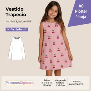 tienda 1 vestido trapecio niña