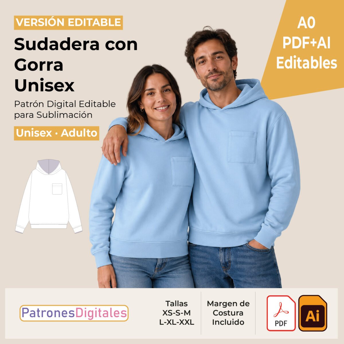 tienda 1 A0 sudadera con gorra unisex