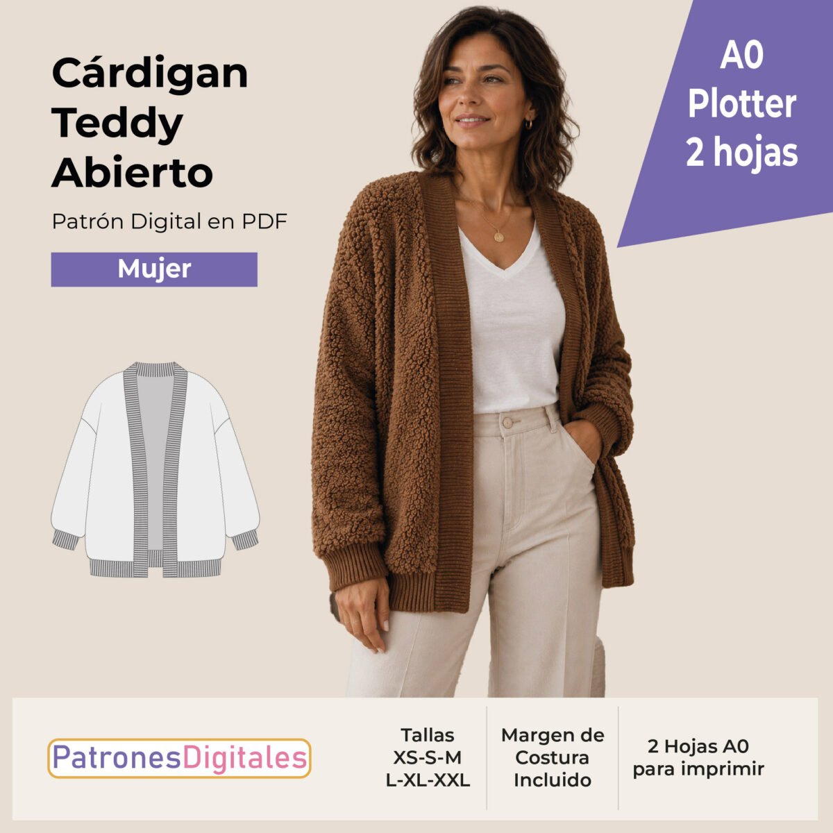 tienda 1 cárdigan teddy mujer