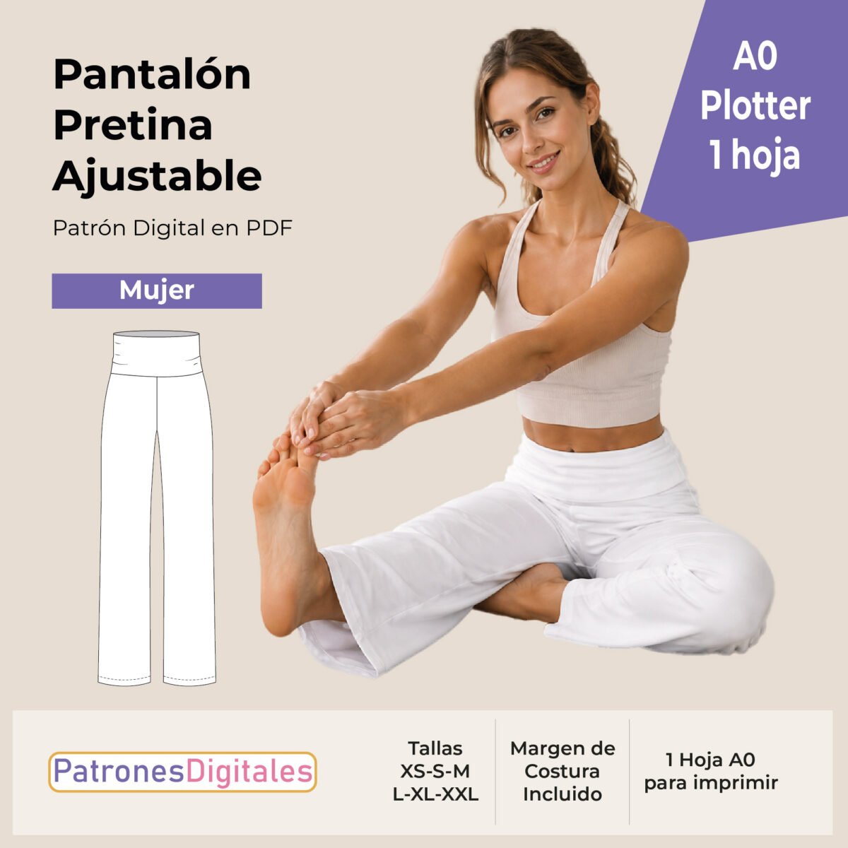 tienda 1 pantalón pretina ajustable mujer
