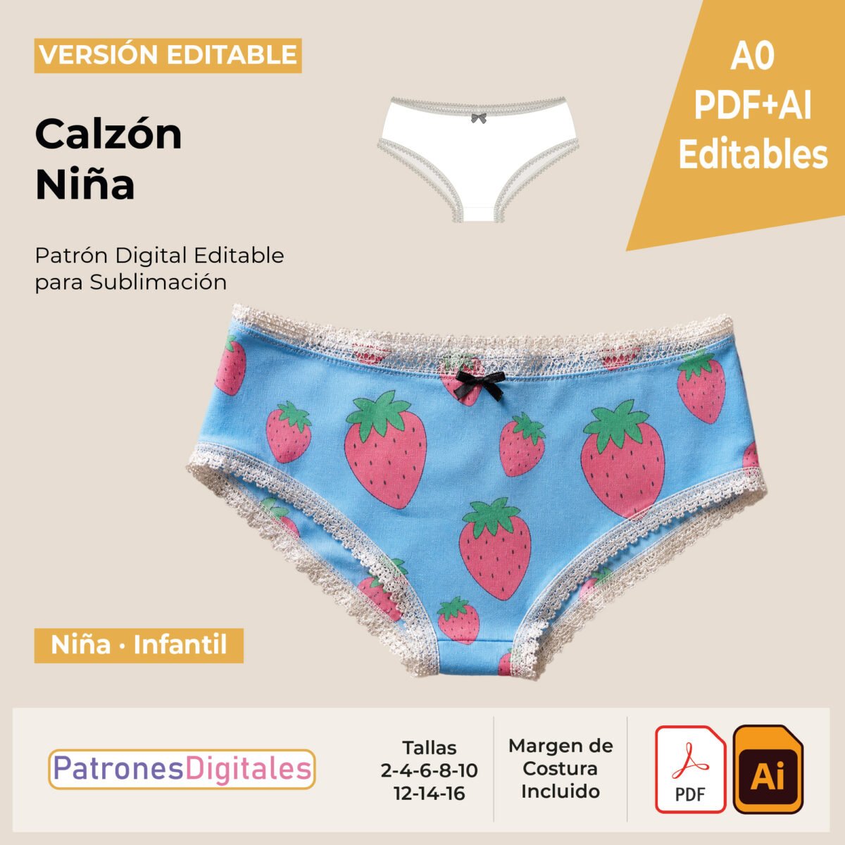 tienda 1 calzón niña