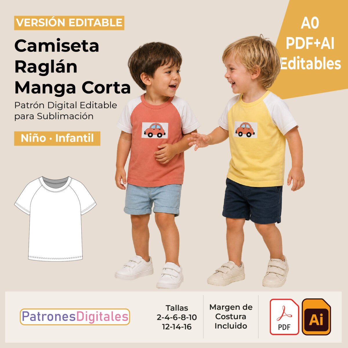 tienda 1 camiseta raglán manga corta niño