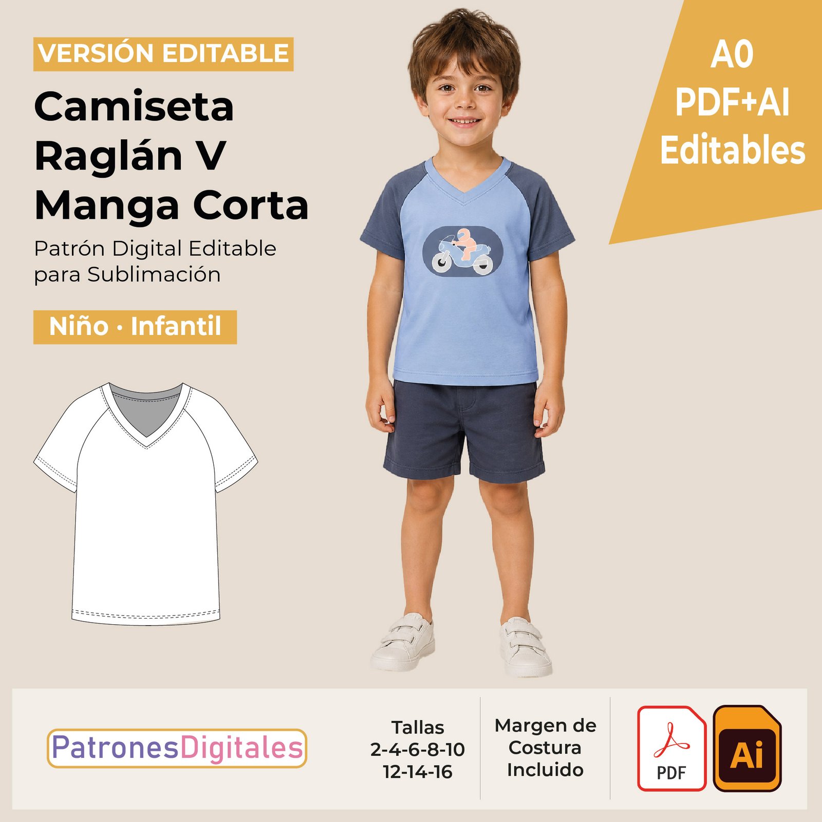 tienda 1 camiseta raglan v manga corta niño