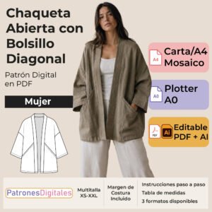 tienda 1 chaqueta abierta bolsillo diagonal