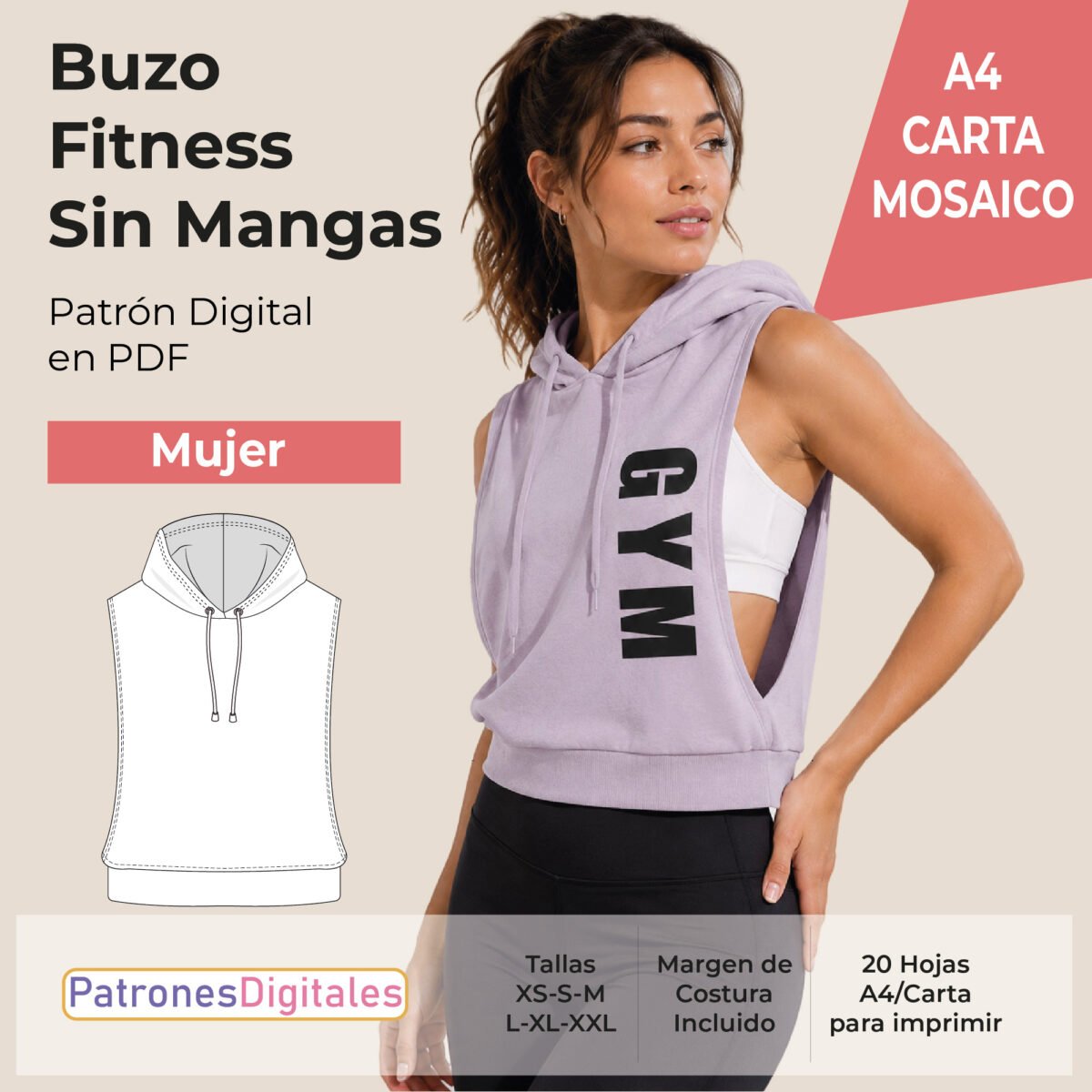 tienda 1 buzo fitness sin mangas carta