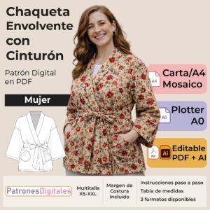 tienda 1 chaqueta envolvente con cinturón