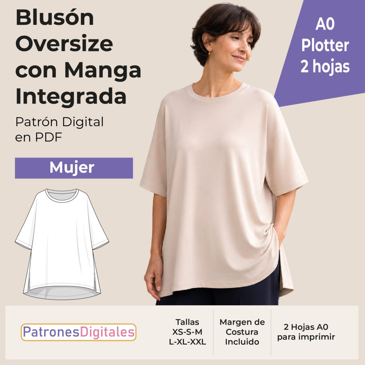 tienda 1 blusón oversize manga integrada plotter