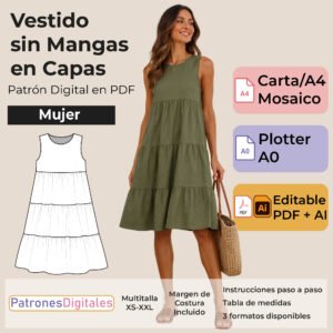 tienda 1 vestido sin mangas en capas